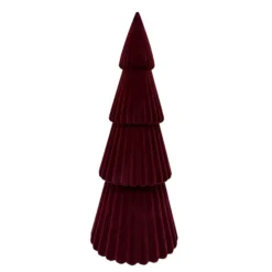 St. Nicholas Square® Flocked Burgundy Tree Table Decor