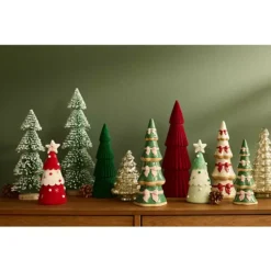 St. Nicholas Square® Flocked Burgundy Tree Table Decor -Home Decor Shop 7745654 CP ALT65