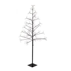 5-ft. Micro LED Black Artificial Tree Floor Decor