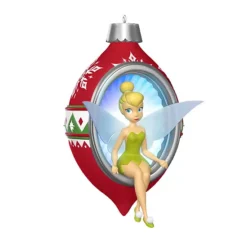 Disney's Tinker Bell Trimming The Tree With Light Hallmark Keepsake Christmas Ornament