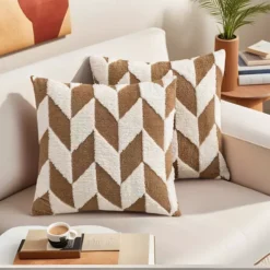 Throw Pillow Covers, 2 Pack Soft Snowflake Fleece Geometric Cushion Cases For Couch Sofa Living Room 9 Throw Pillow Covers, 2 Pack Soft Snowflake Fleece Geometric Cushion Cases For Couch Sofa Living Room -Home Decor Shop 7807716 ALT2