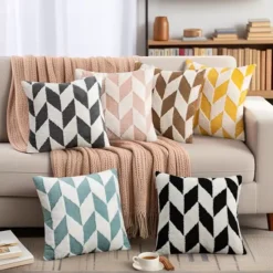 Throw Pillow Covers, 2 Pack Soft Snowflake Fleece Geometric Cushion Cases For Couch Sofa Living Room 10 Throw Pillow Covers, 2 Pack Soft Snowflake Fleece Geometric Cushion Cases For Couch Sofa Living Room -Home Decor Shop 7807716 ALT3