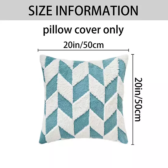 Throw Pillow Covers, 2 Pack Soft Snowflake Fleece Geometric Cushion Cases For Couch Sofa Living Room 5 Throw Pillow Covers, 2 Pack Soft Snowflake Fleece Geometric Cushion Cases For Couch Sofa Living Room - Image 5