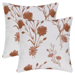 2 Pcs Classical Floral Decoration Throw Pillow Cover Pattern Pillow Cases For Outdoor Indoor