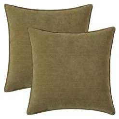 Couch Throw Pillow Covers Set Of 2, Decorative Soft Chenille Covers With Elegant Design For Sofa 15 Couch Throw Pillow Covers Set Of 2, Decorative Soft Chenille Covers With Elegant Design For Sofa -Home Decor Shop 7819056 Green 1