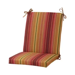 Greendale Home Fashions High Back Outdoor Dining Chair Pad -Home Decor Shop 7848974 Kinnabari Stripe