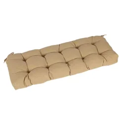 Aoodor 46 In Bench Chair Cushion, Tufted Loveseat Cushion With Ties