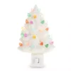 RAZ Imports Vintage White Christmas Tree Ceramic Plug In Night Light 6 Inch Height