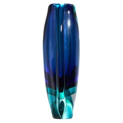 Luxury Lane Hand Blown Sommerso Oval Art Glass Vase 7 Luxury Lane Hand Blown Sommerso Oval Art Glass Vase -Home Decor Shop 7872534 ALT2