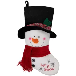 Northlight Embroidered Let It Snow Snowman Christmas Stocking