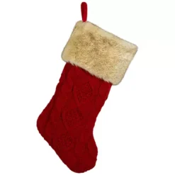 Northlight 20.5-in. Cable Knit Christmas Stocking