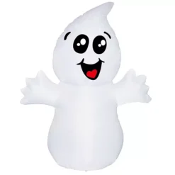 GOOSH 5 FT Halloween Inflatable Ghost Outdoor Decoration With Magic Light And Built-in LEDs