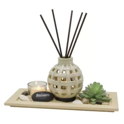 Studio 66 Natura LED Diffuser Garden With Decorative Tray & Succulent