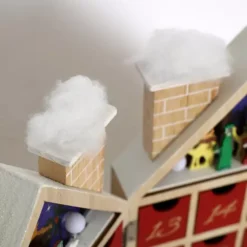 Polar Elegance LED Wooden Nativity Advent Calendar House With 24 DrawersFoldable Holiday Gifts -Home Decor Shop 7950074 ALT2