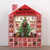 Polar Elegance Christmas Wooden Advent Calendar House With 24 Drawers, Christmas Scene