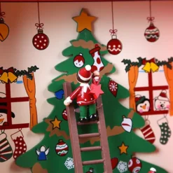 Polar Elegance Christmas Wooden Advent Calendar House With 24 Drawers, Christmas Scene -Home Decor Shop 7952895 ALT3